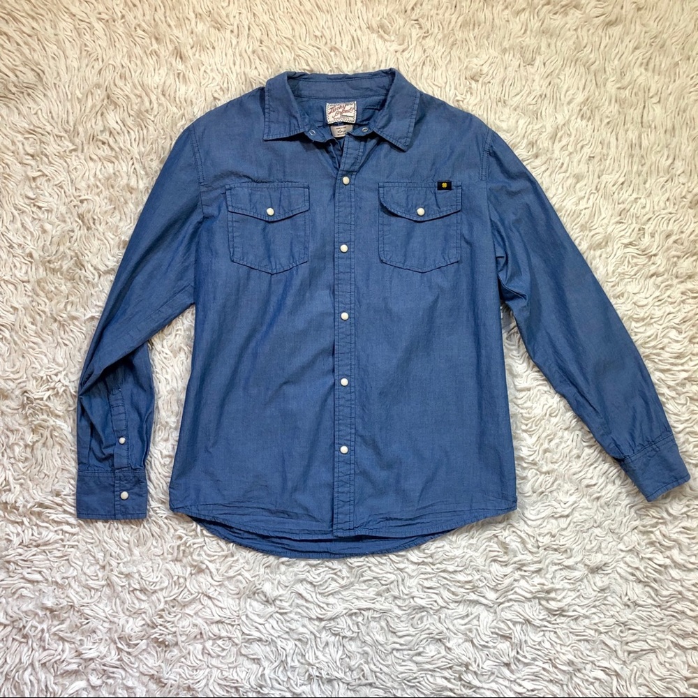 Lucky Brand Utility Pearl Snap Button Down Shirt